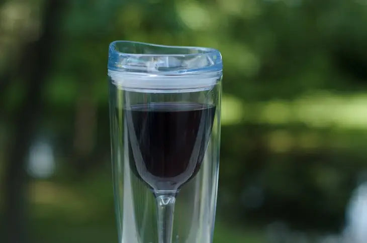 PREORDER: Portable Wine Cup with Acrylic Lid in Black - Free