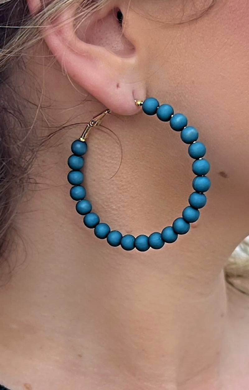 Load image into Gallery viewer, Lean Into Me Earrings - Teal