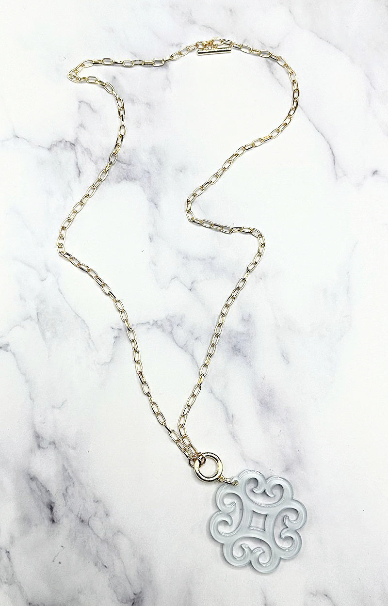 Load image into Gallery viewer, Take A Guess Necklace - Light Blue