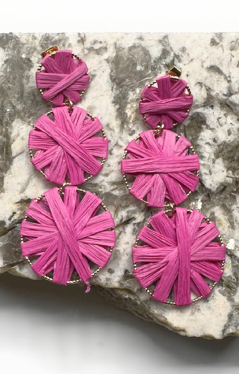 Load image into Gallery viewer, Wanna Bet Earrings - Fuchsia