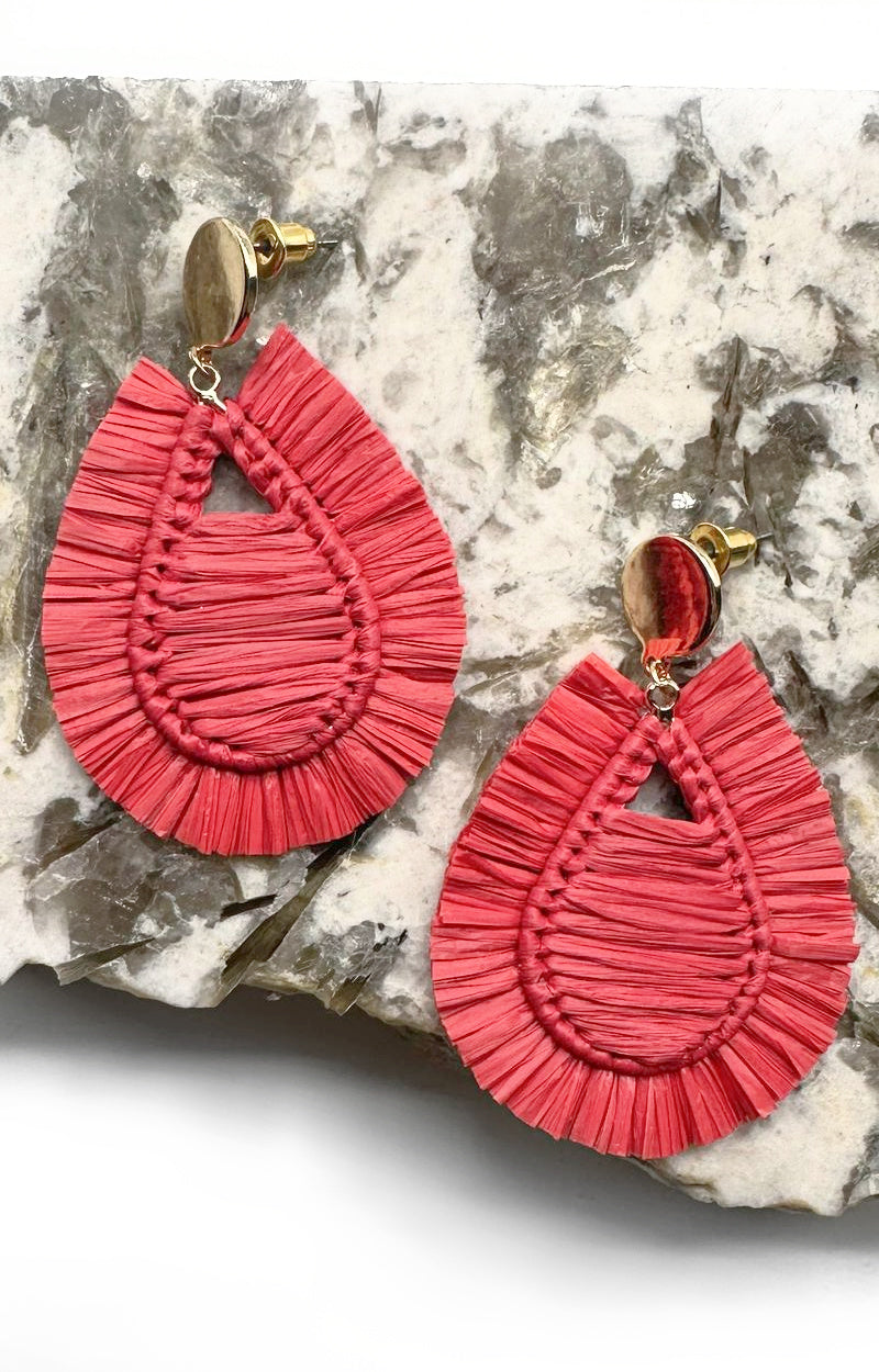 Load image into Gallery viewer, Nothing Less Earrings - Red