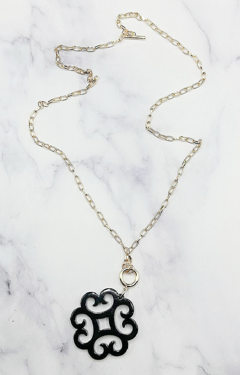 Load image into Gallery viewer, Take A Guess Necklace - Black