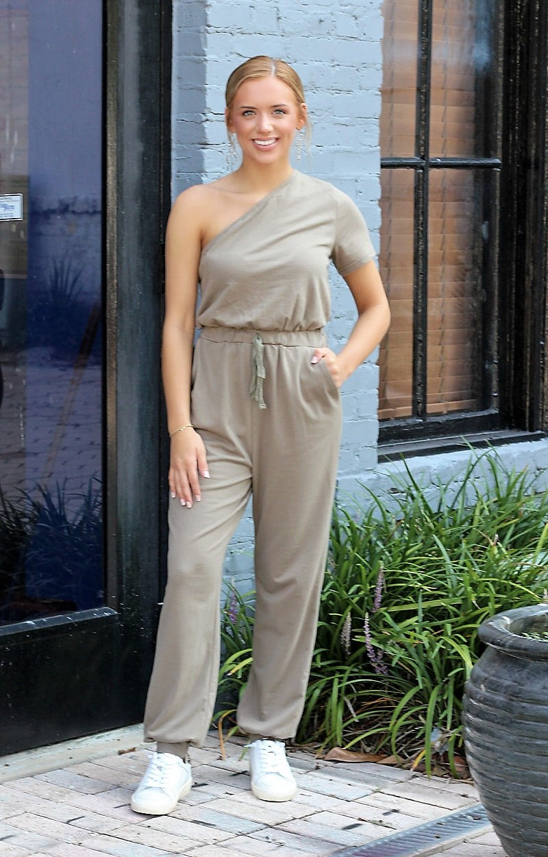 Load image into Gallery viewer, Love Your Charm Jumpsuit - Light Olive