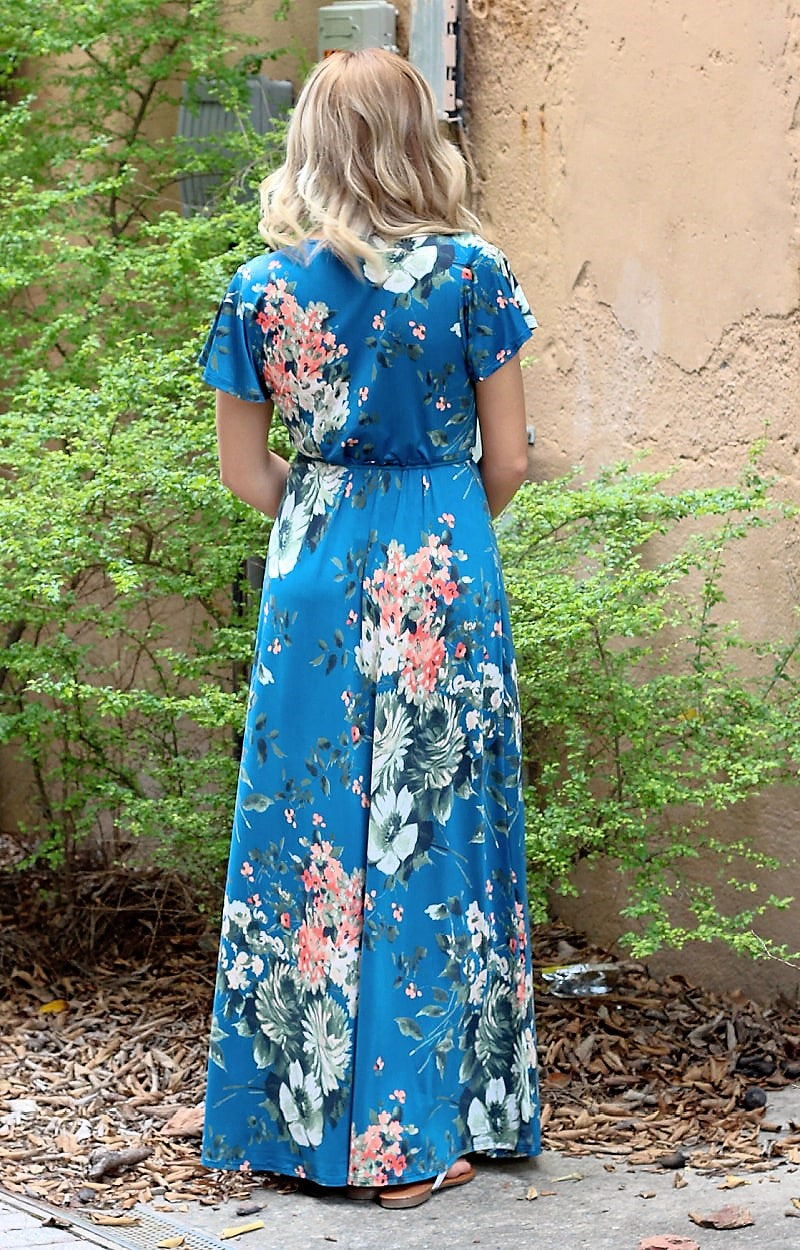 Load image into Gallery viewer, Ready For Change Floral Maxi Dress - Blue