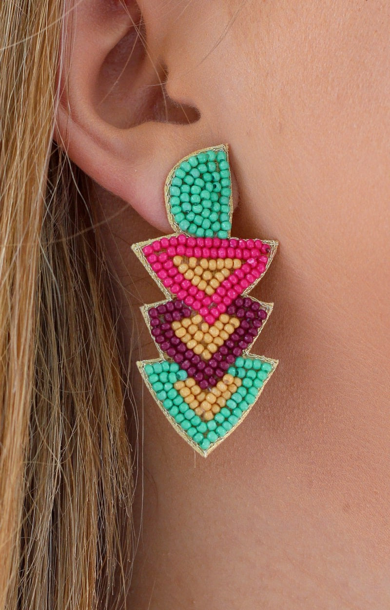 Pointed In The Right Direction Earrings - Multi