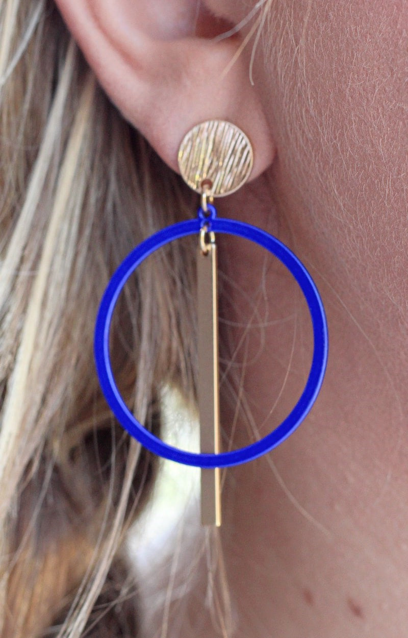 Load image into Gallery viewer, Make Your Choice Earrings - Cobalt