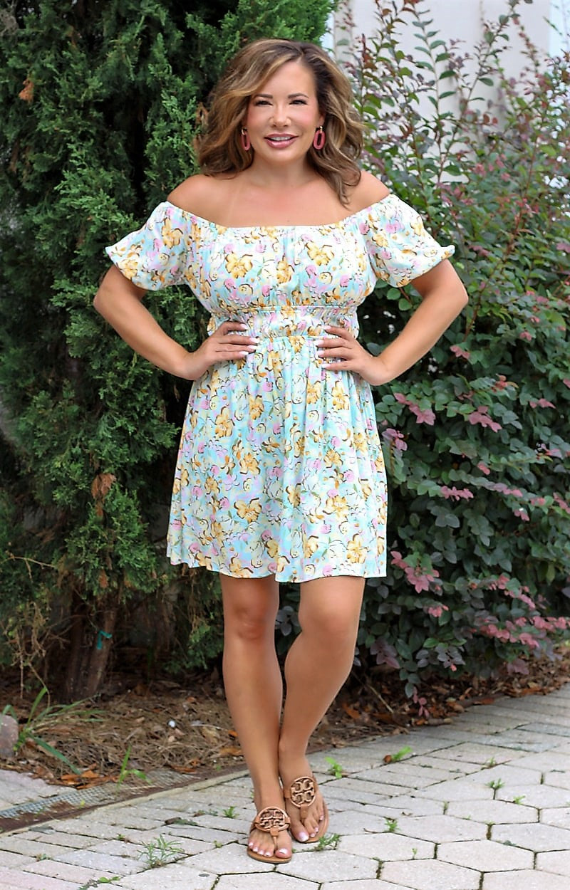 Load image into Gallery viewer, Steal Your Sunshine Floral Dress - Mint