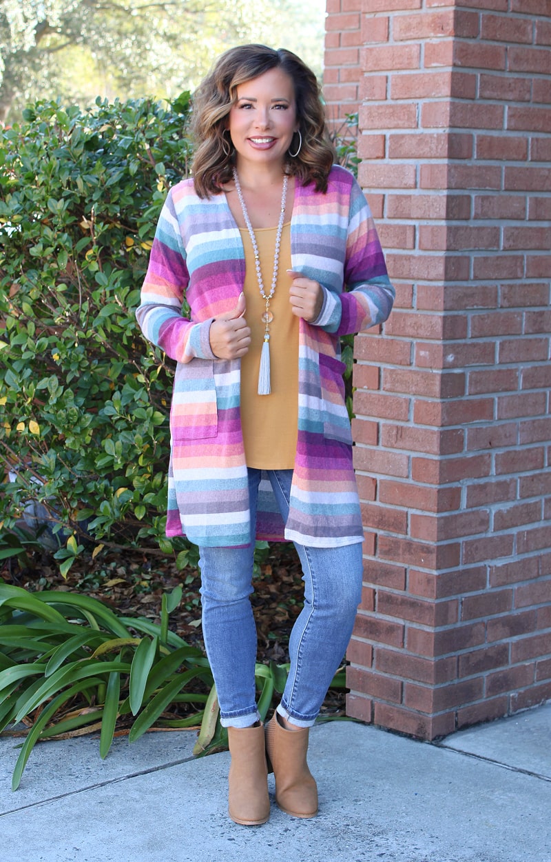 Load image into Gallery viewer, Still The Same Striped Cardigan