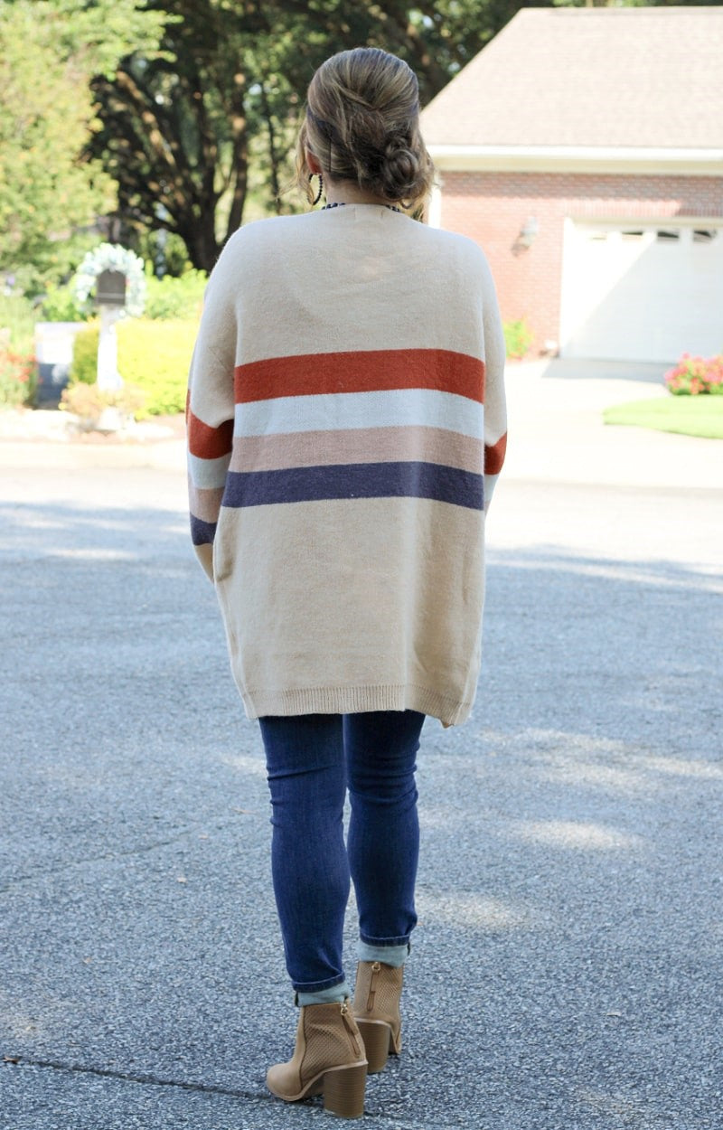 Load image into Gallery viewer, What&#39;s Your Story Striped Cardigan