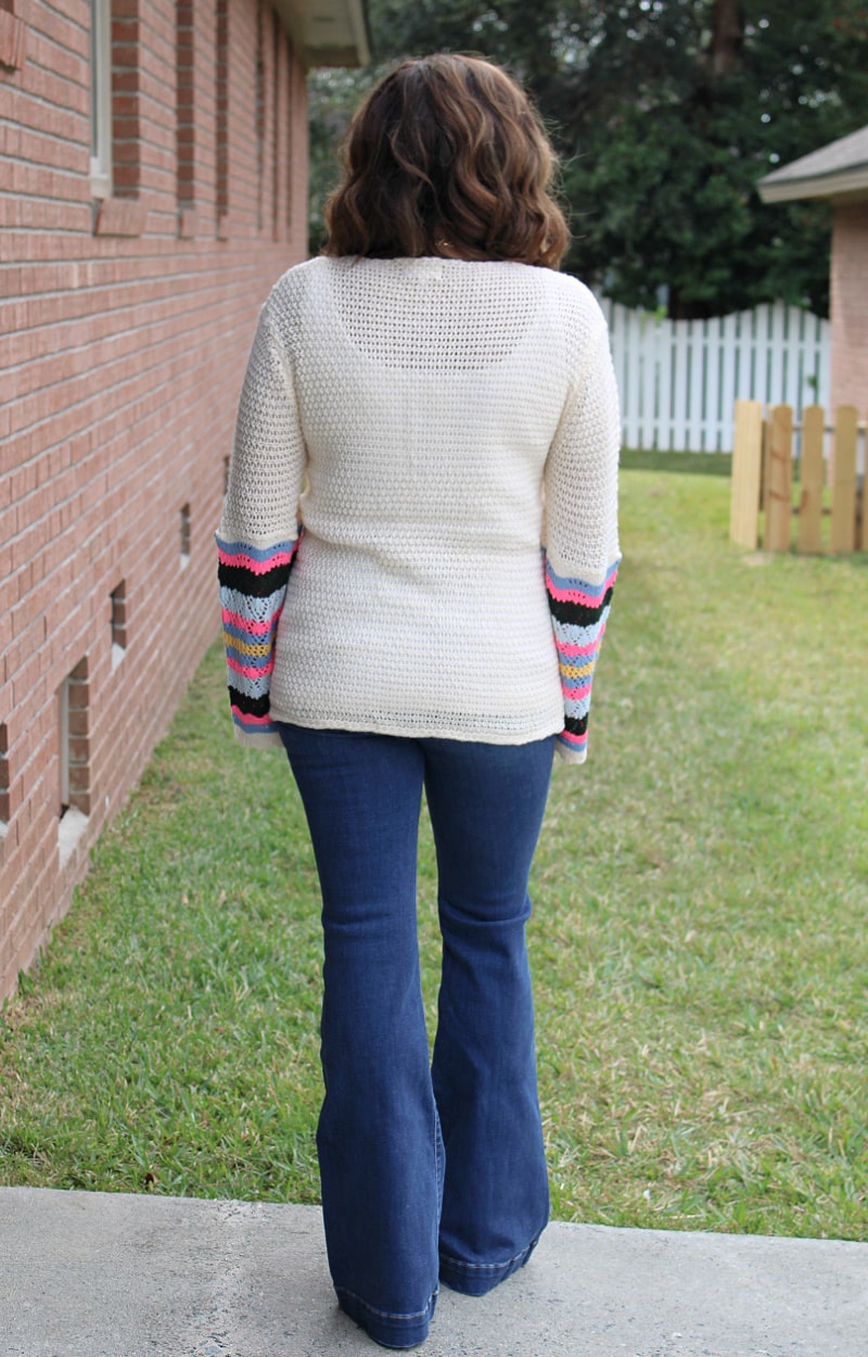 Load image into Gallery viewer, End Of The Story Striped Sleeve Sweater - Cream