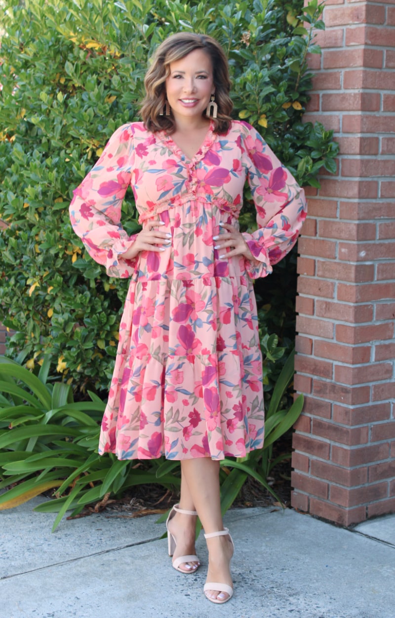Load image into Gallery viewer, You And Me Floral Dress - Pink