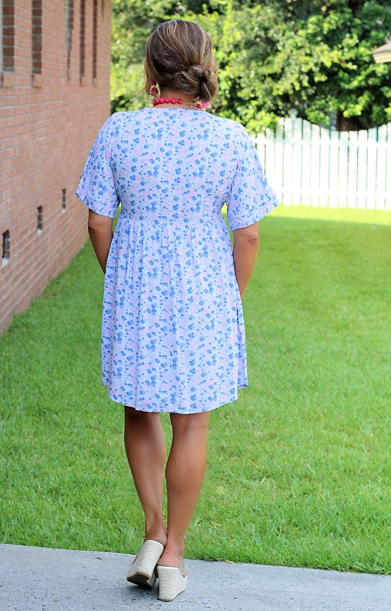 Load image into Gallery viewer, Sunny Streets Floral Dress - Lavender