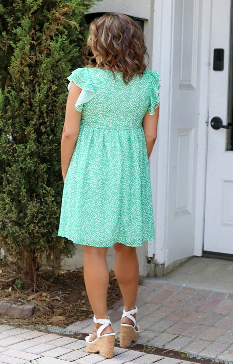 Load image into Gallery viewer, Little Miss Perfect Print Dress - Green