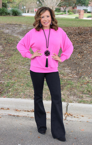 Pull One Over On Me Sweater - Hot Pink