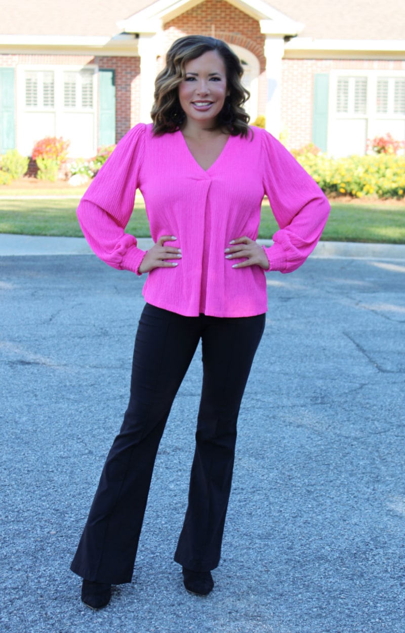 Load image into Gallery viewer, Very Refined Blouse - Fuchsia