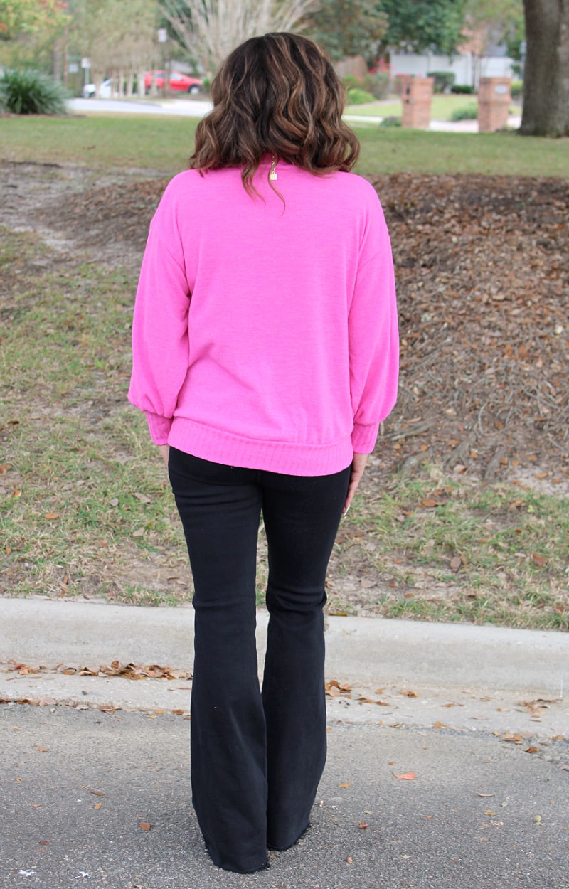 Pull One Over On Me Sweater - Hot Pink