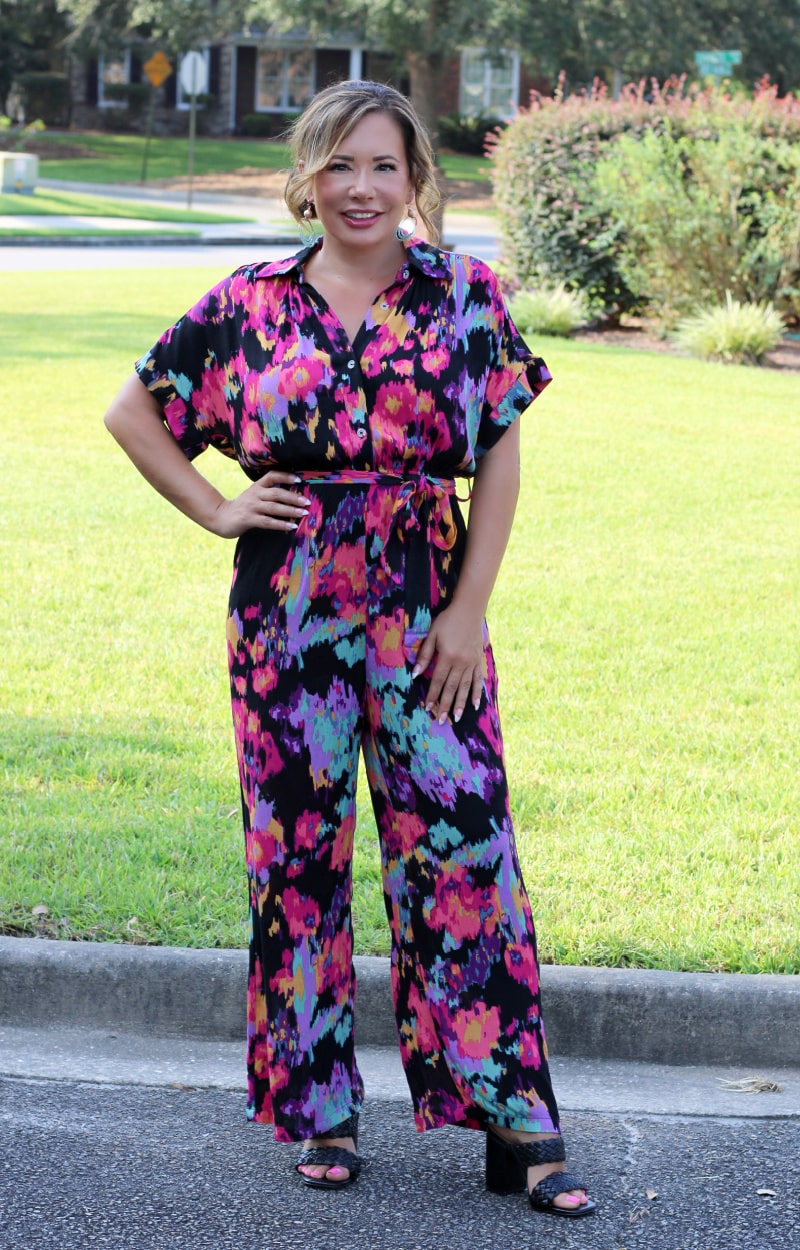 Load image into Gallery viewer, Meet Me At Midnight Print Jumpsuit