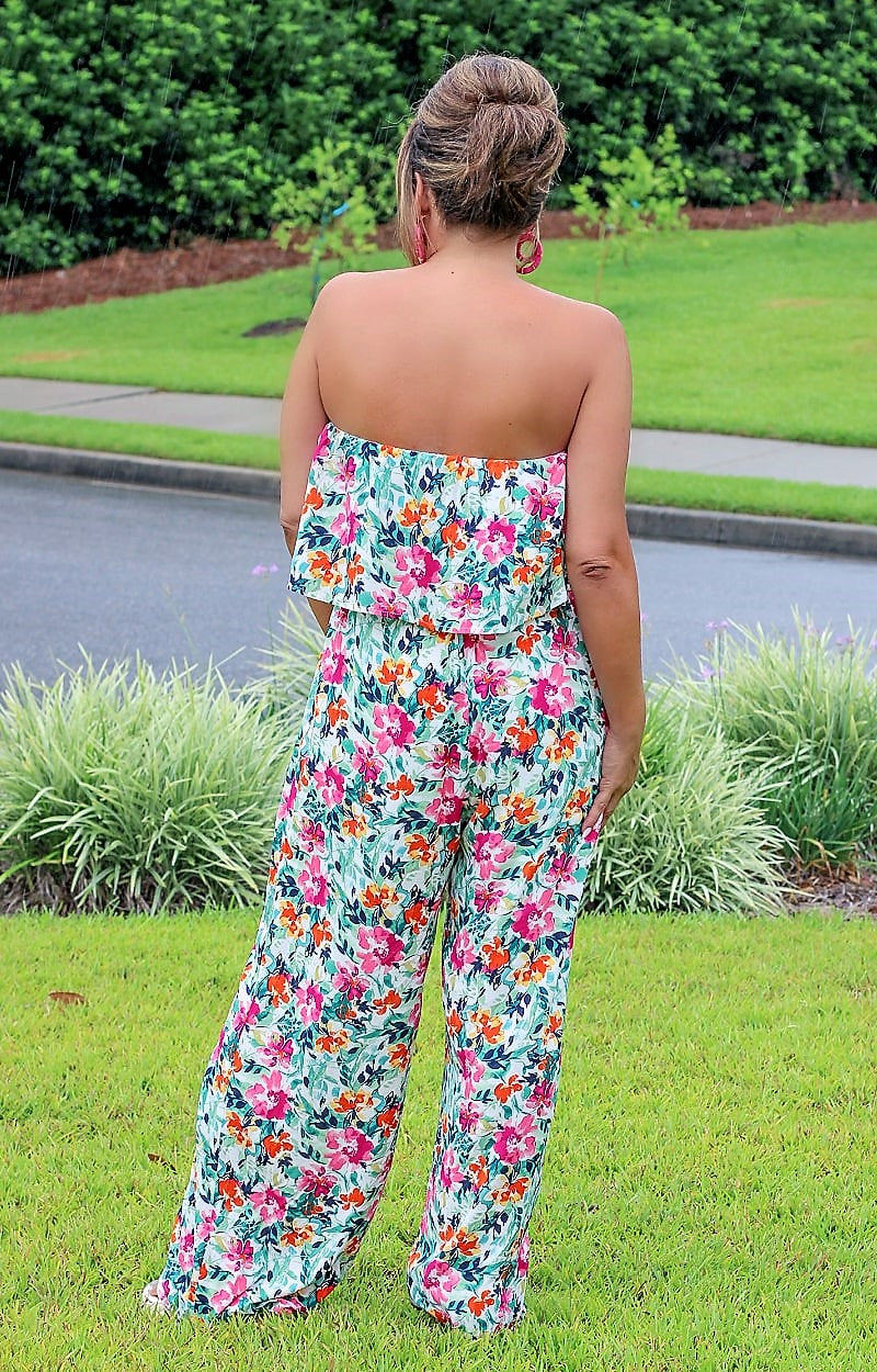 Load image into Gallery viewer, Life Of The Party Floral Jumpsuit - Ivory/Multi