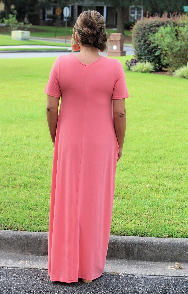 No One Can Deny Maxi Dress - Coral