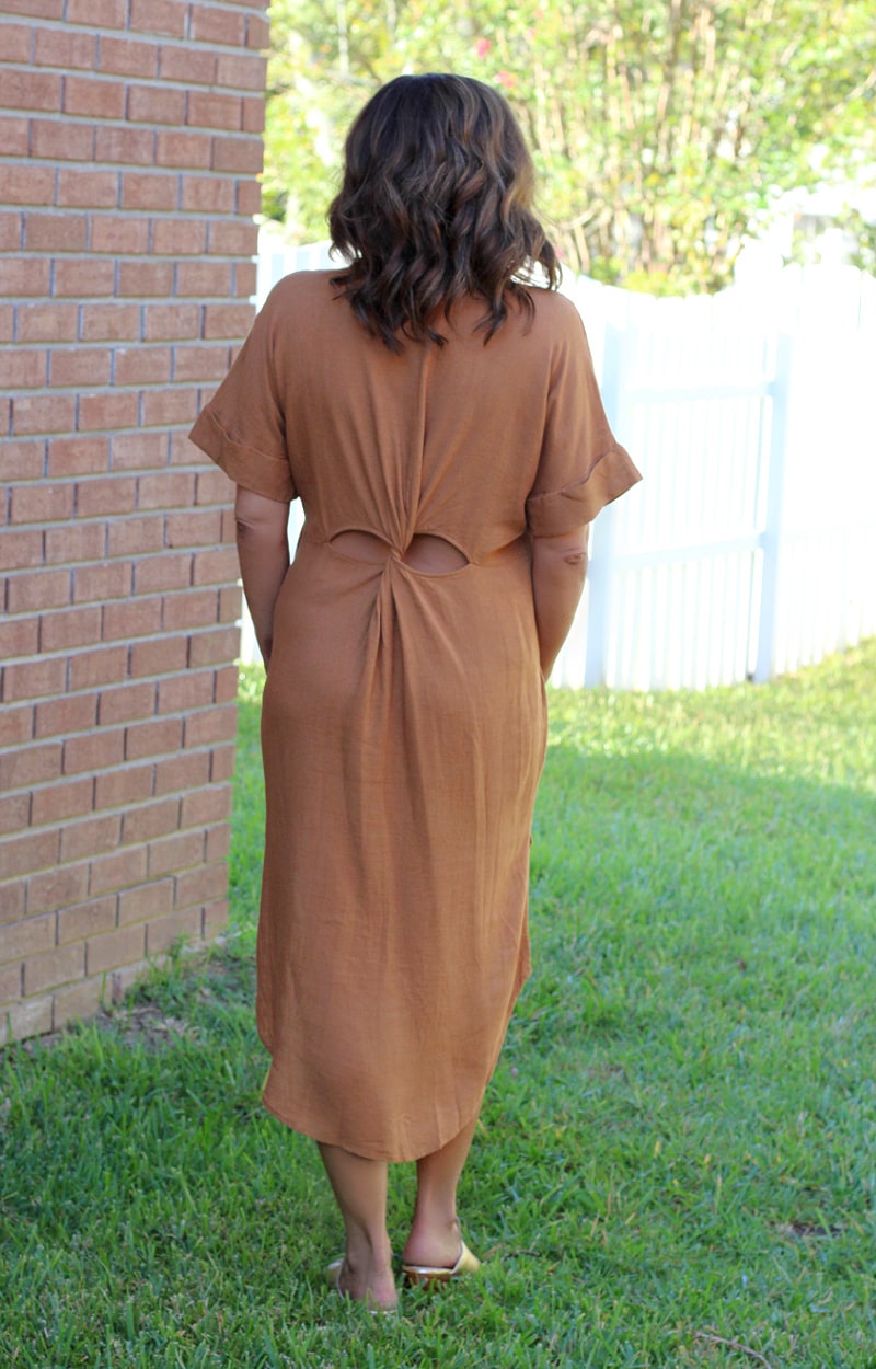 Sure To Be Great Dress - Caramel