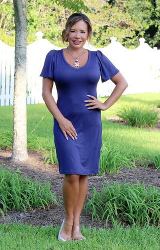 Simple By Design Dress - Navy