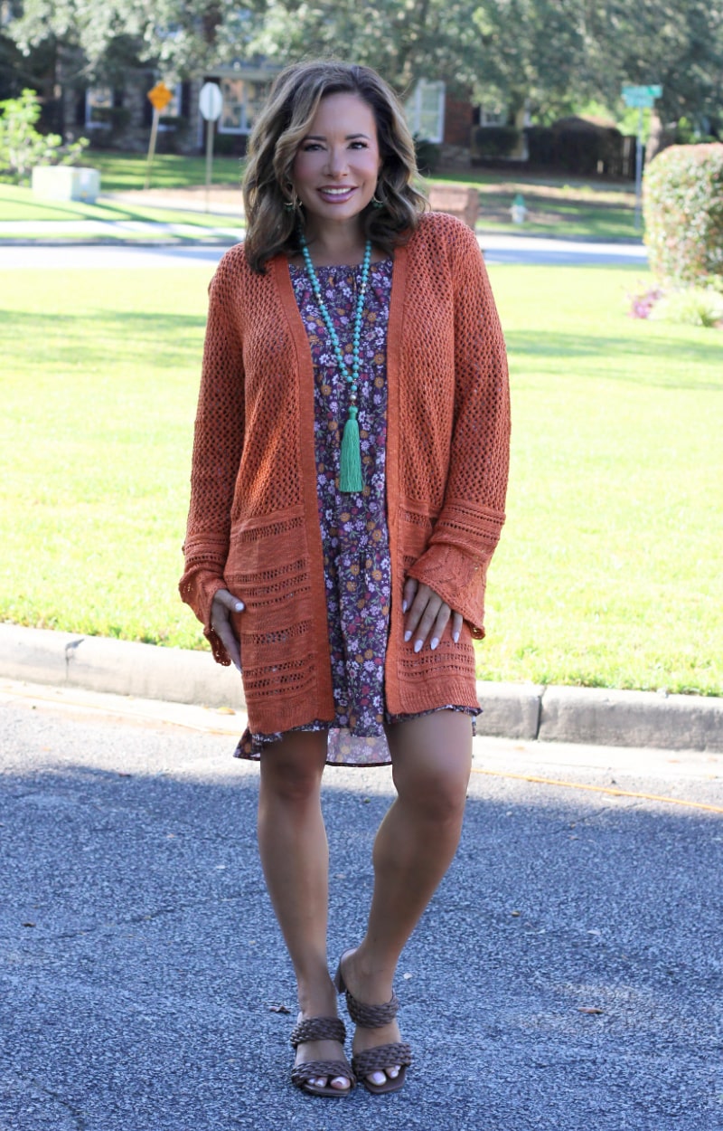 Groove With Me Cardigan - Pumpkin