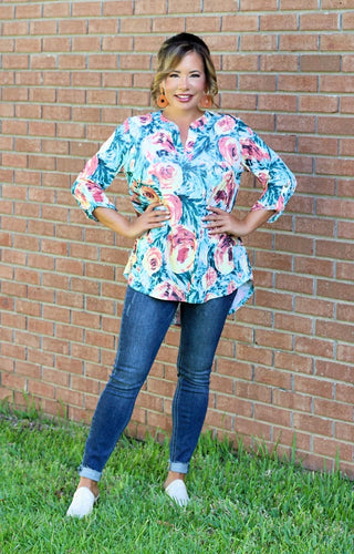 Whisked Away Floral Top - Multi