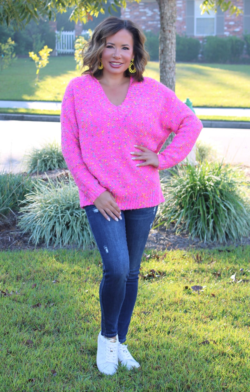 Load image into Gallery viewer, Hold My Attention Sweater - Pink/Multi