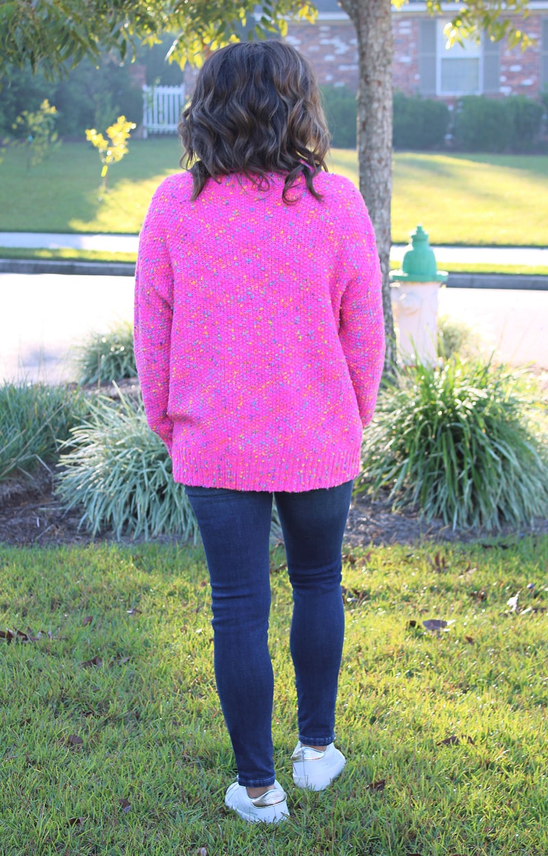 Hold My Attention Sweater - Pink/Multi