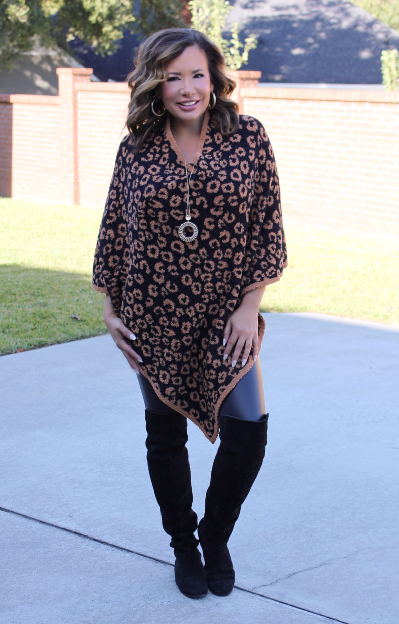 A Better Day Leopard Poncho