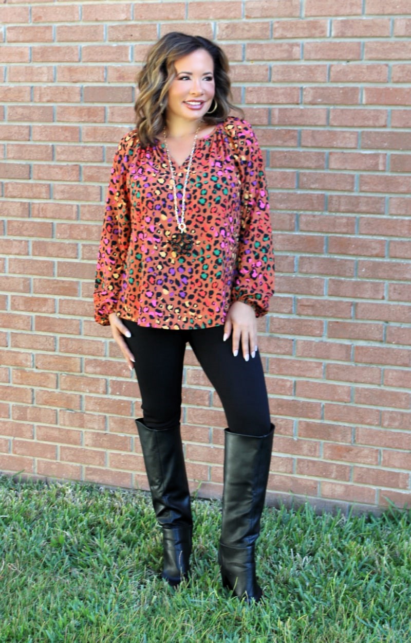 This Is Love Leopard Top - Multi