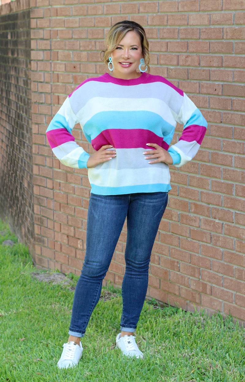 Load image into Gallery viewer, Get It Started Colorblock Sweater