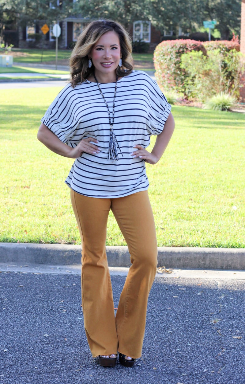 Much Ado About Nothing Striped Top - Ivory