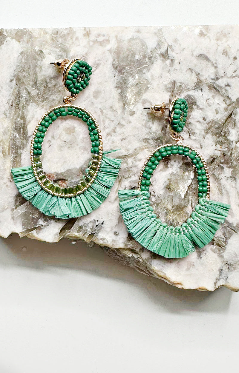 Load image into Gallery viewer, Joyous Days Earrings - Green