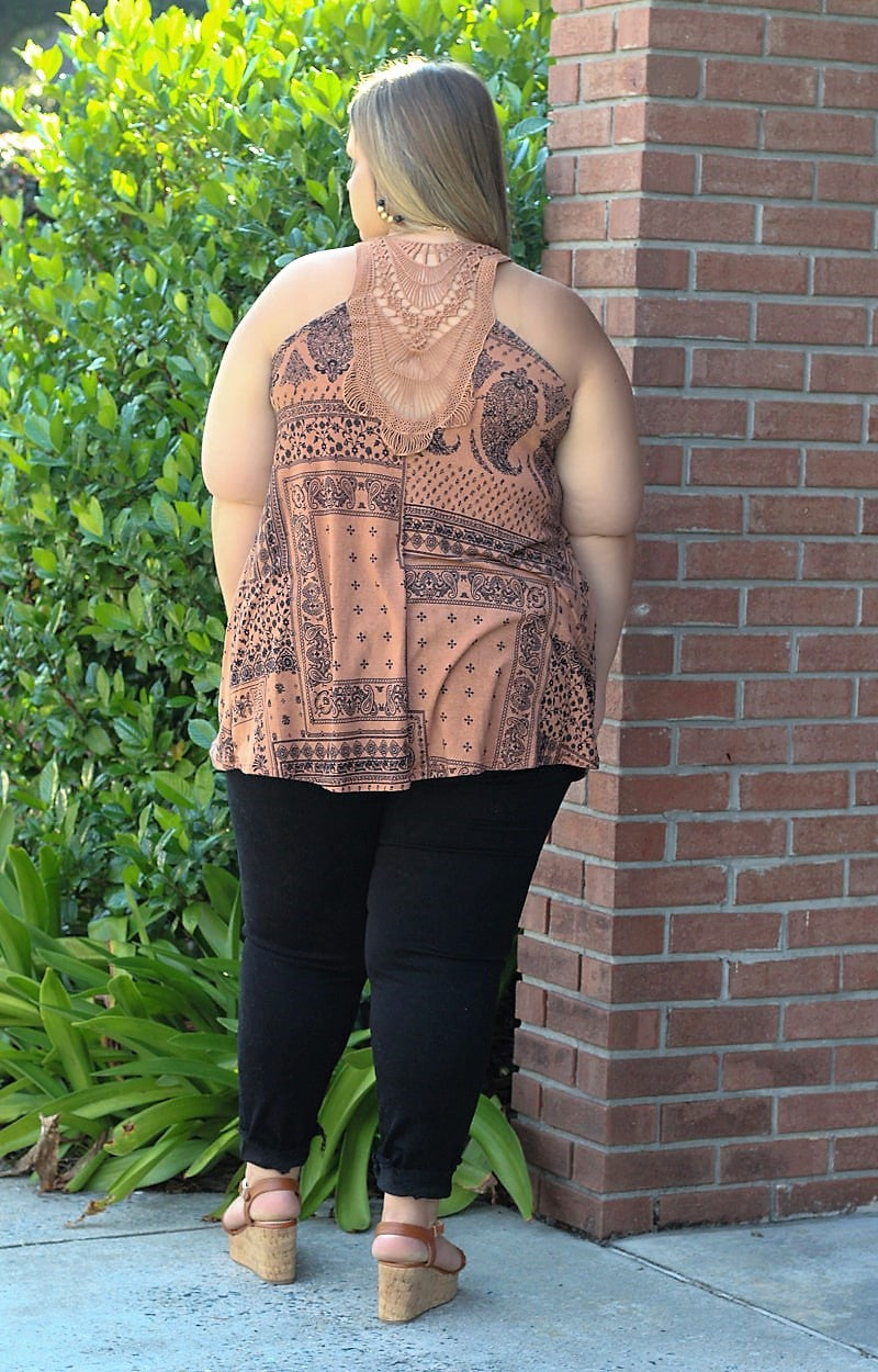 Load image into Gallery viewer, Barely Bohemian Lace Top - Copper