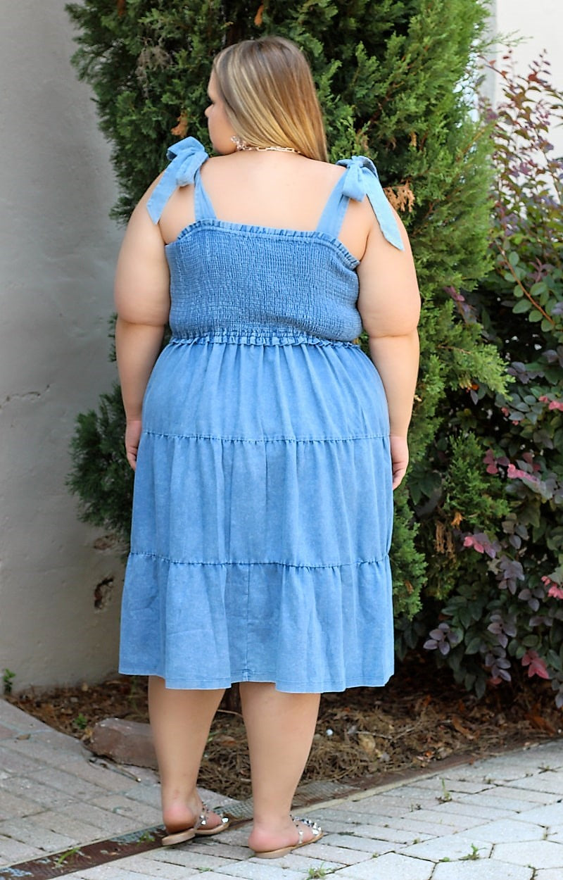 Load image into Gallery viewer, Just Like That Chambray Dress