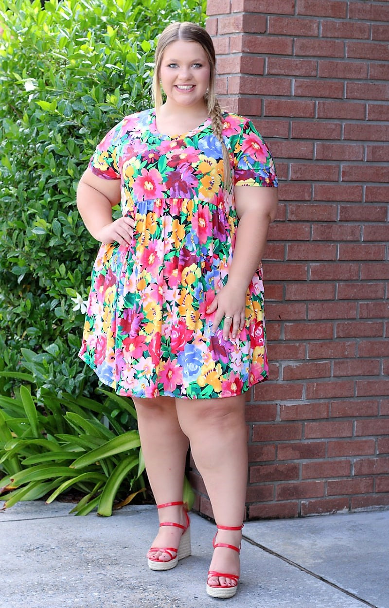 In The Garden Floral Dress - Multi