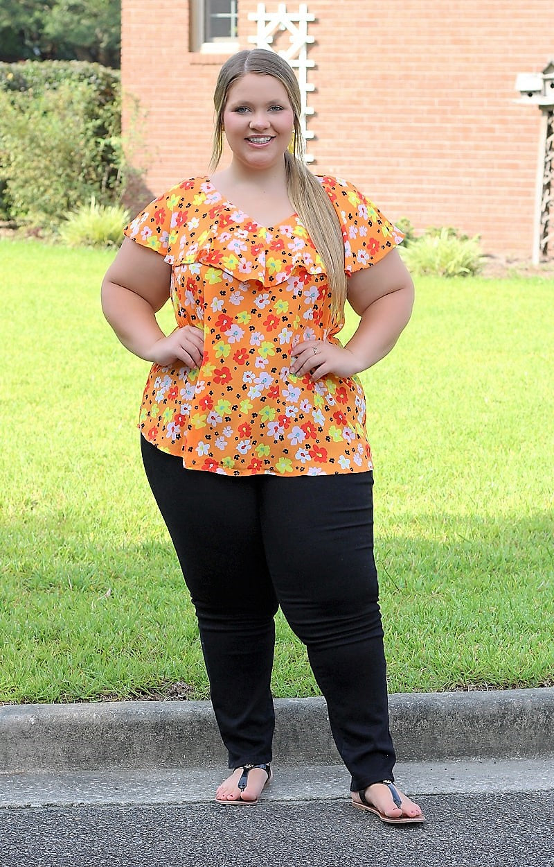 Load image into Gallery viewer, Freshly Picked Floral Top - Orange