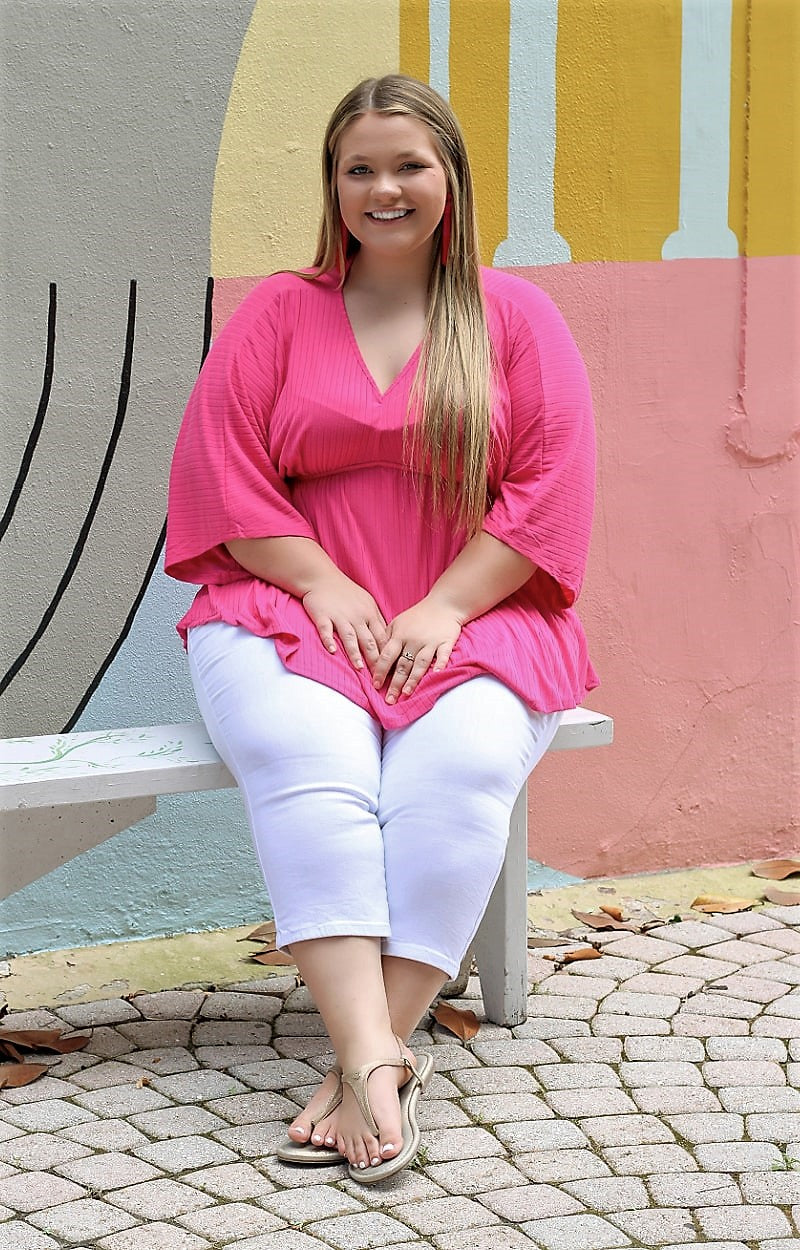 Load image into Gallery viewer, Storied Moments Peplum Top - Fuchsia