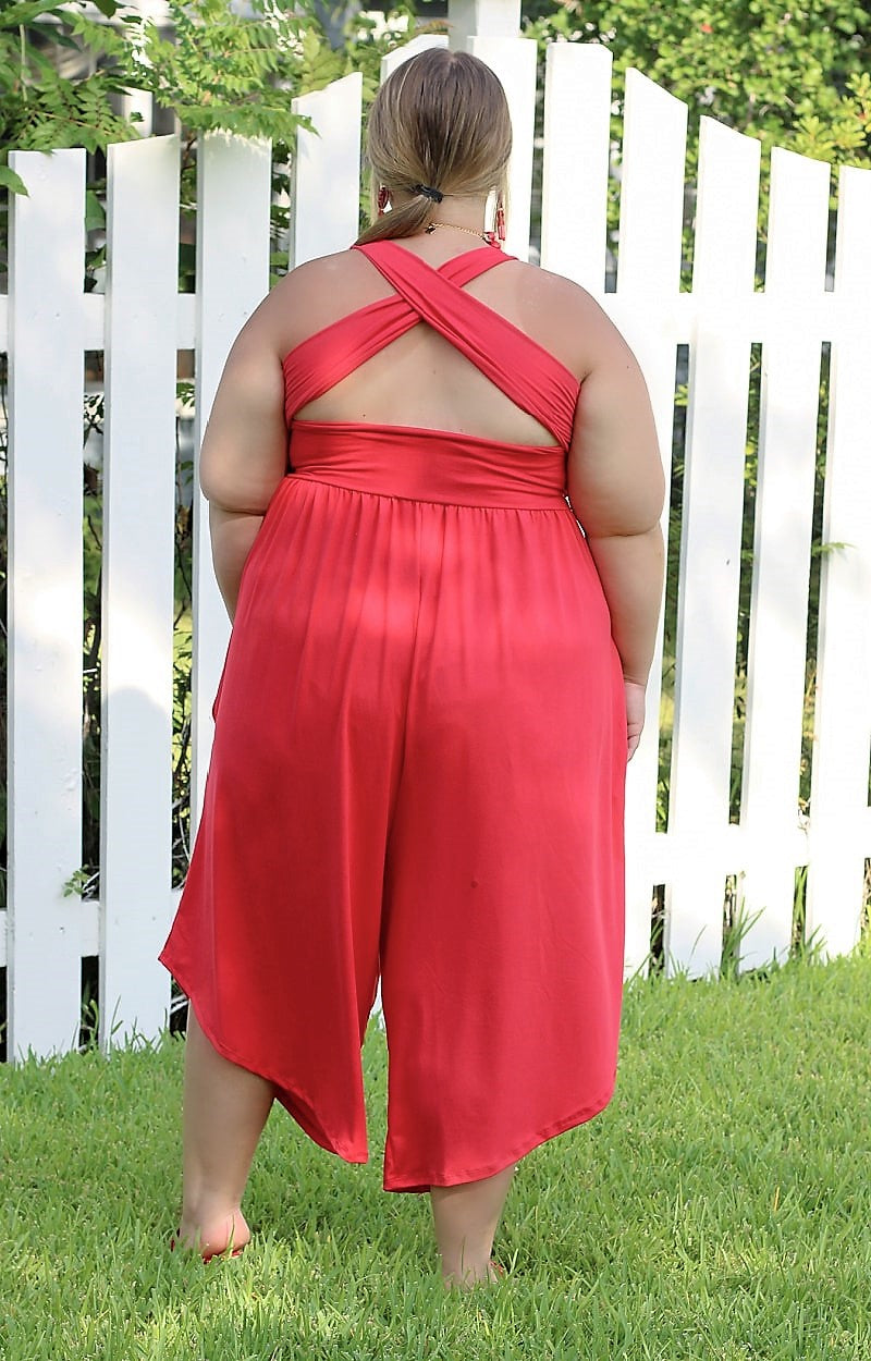Load image into Gallery viewer, Good Idea Jumpsuit - Red