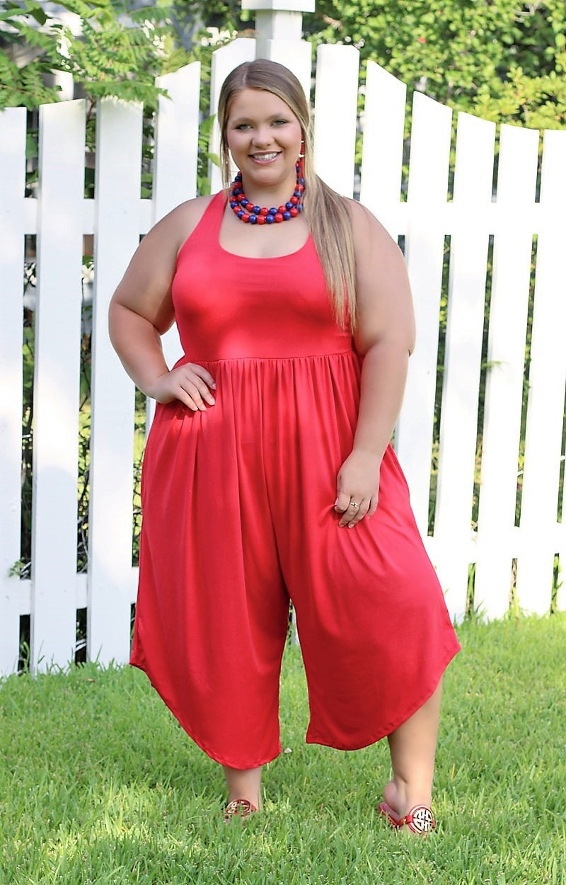 Load image into Gallery viewer, Good Idea Jumpsuit - Red