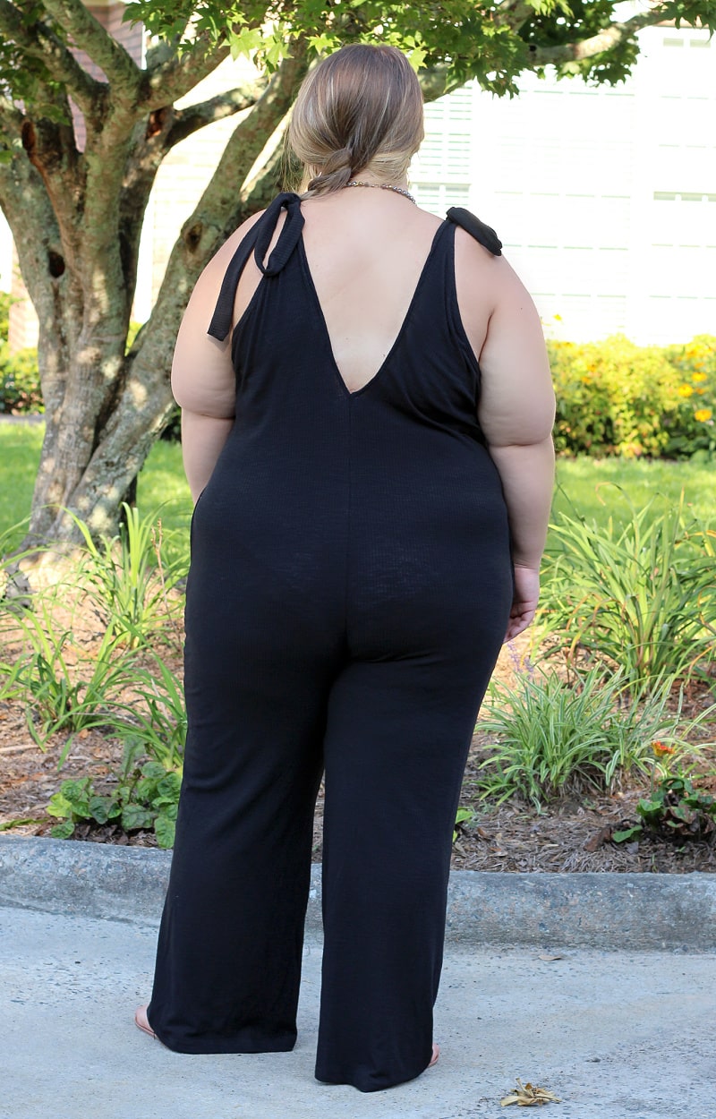 Load image into Gallery viewer, So Selfless Ribbed Knit Jumpsuit - Black