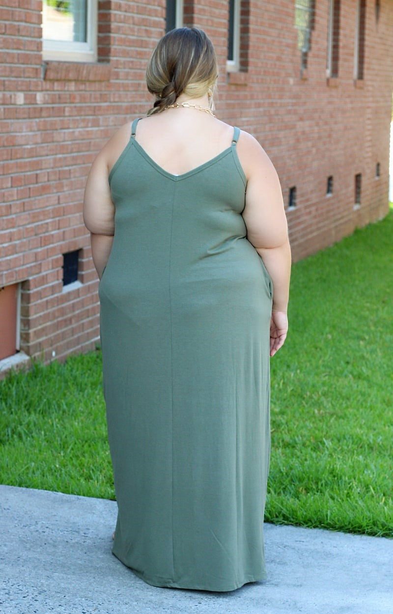 Gentle Touch Maxi Dress - Olive