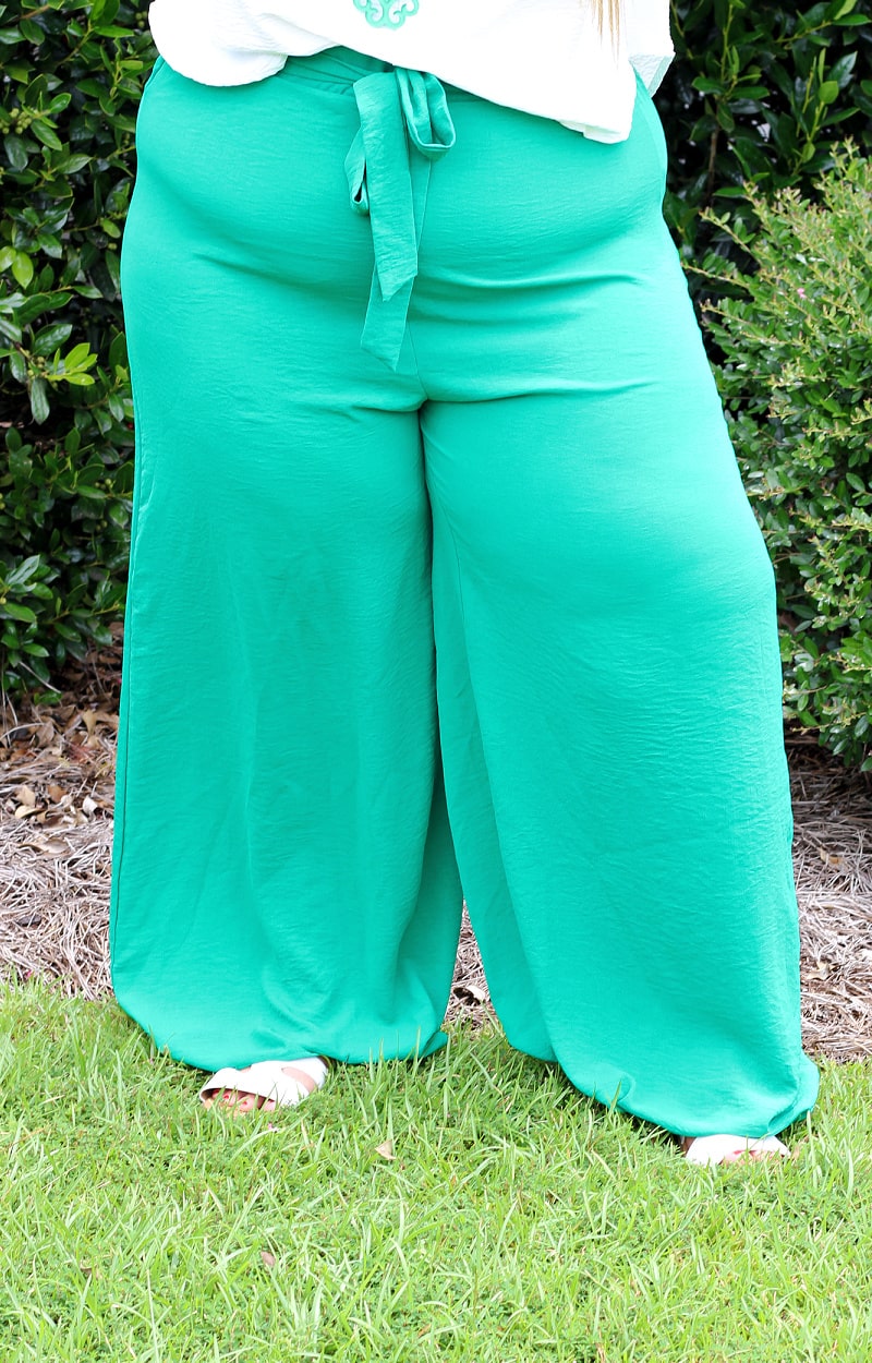 Load image into Gallery viewer, On The Other Side Wide Leg Pants in Green