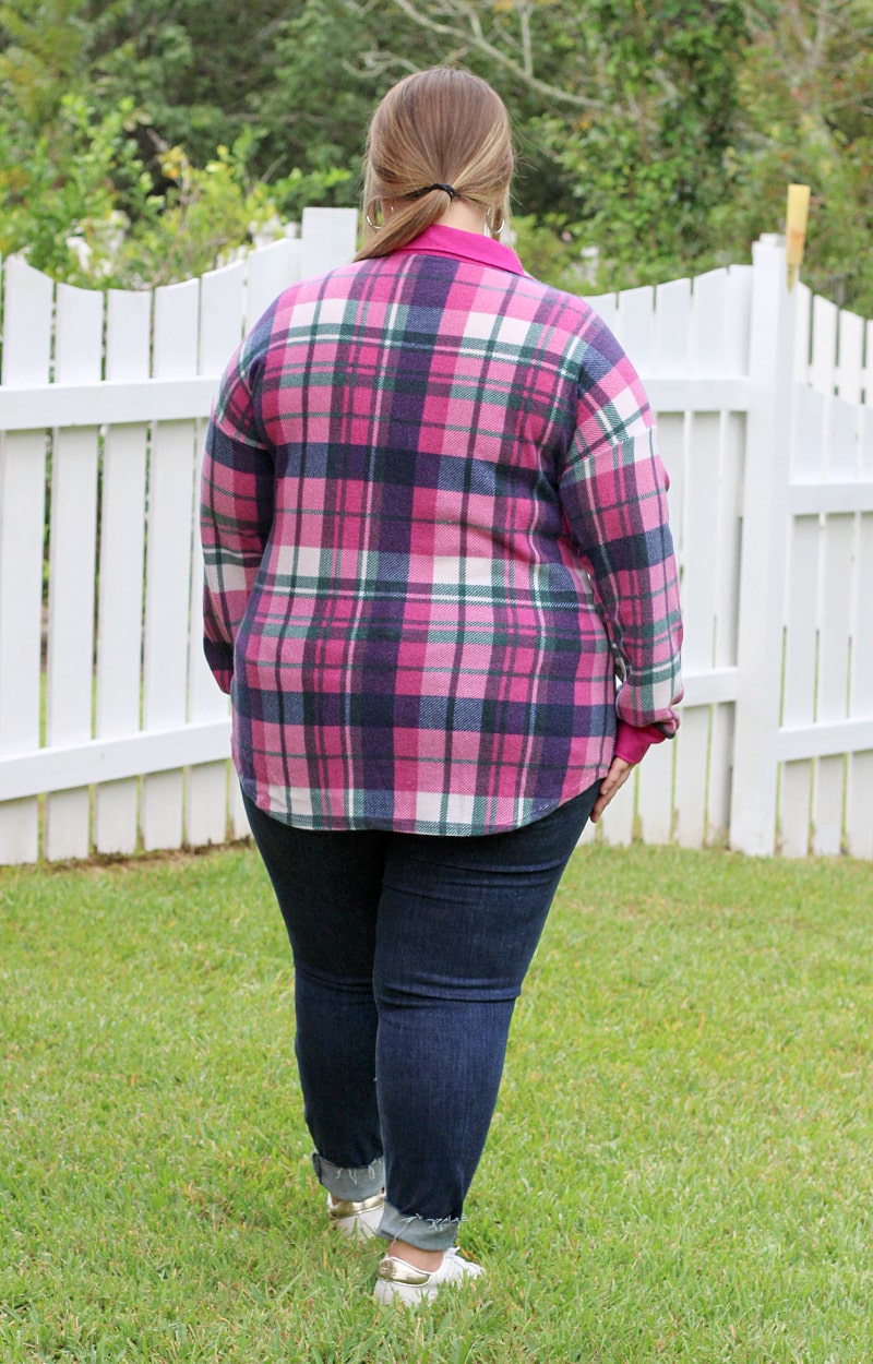 Load image into Gallery viewer, Playful In Plaid Shacket - Magenta