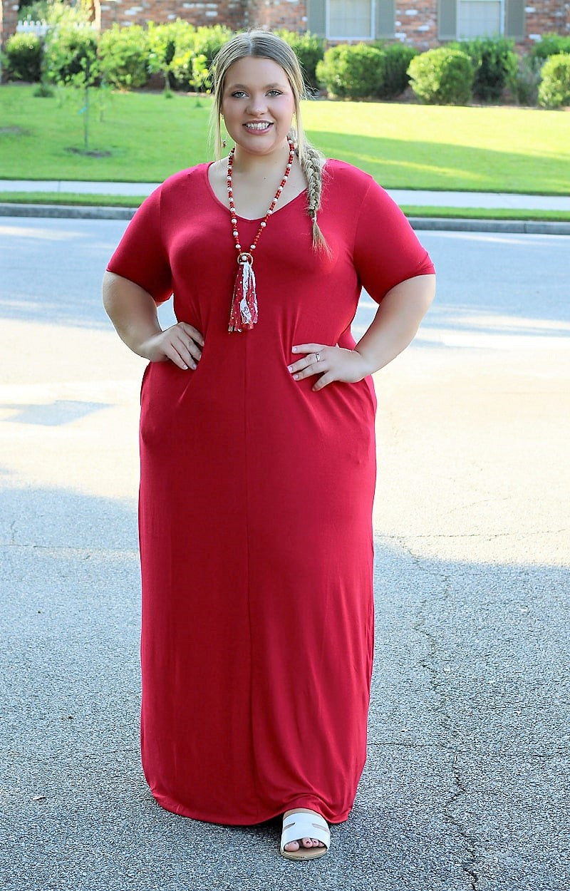 Load image into Gallery viewer, No One Can Deny Maxi Dress - Ruby