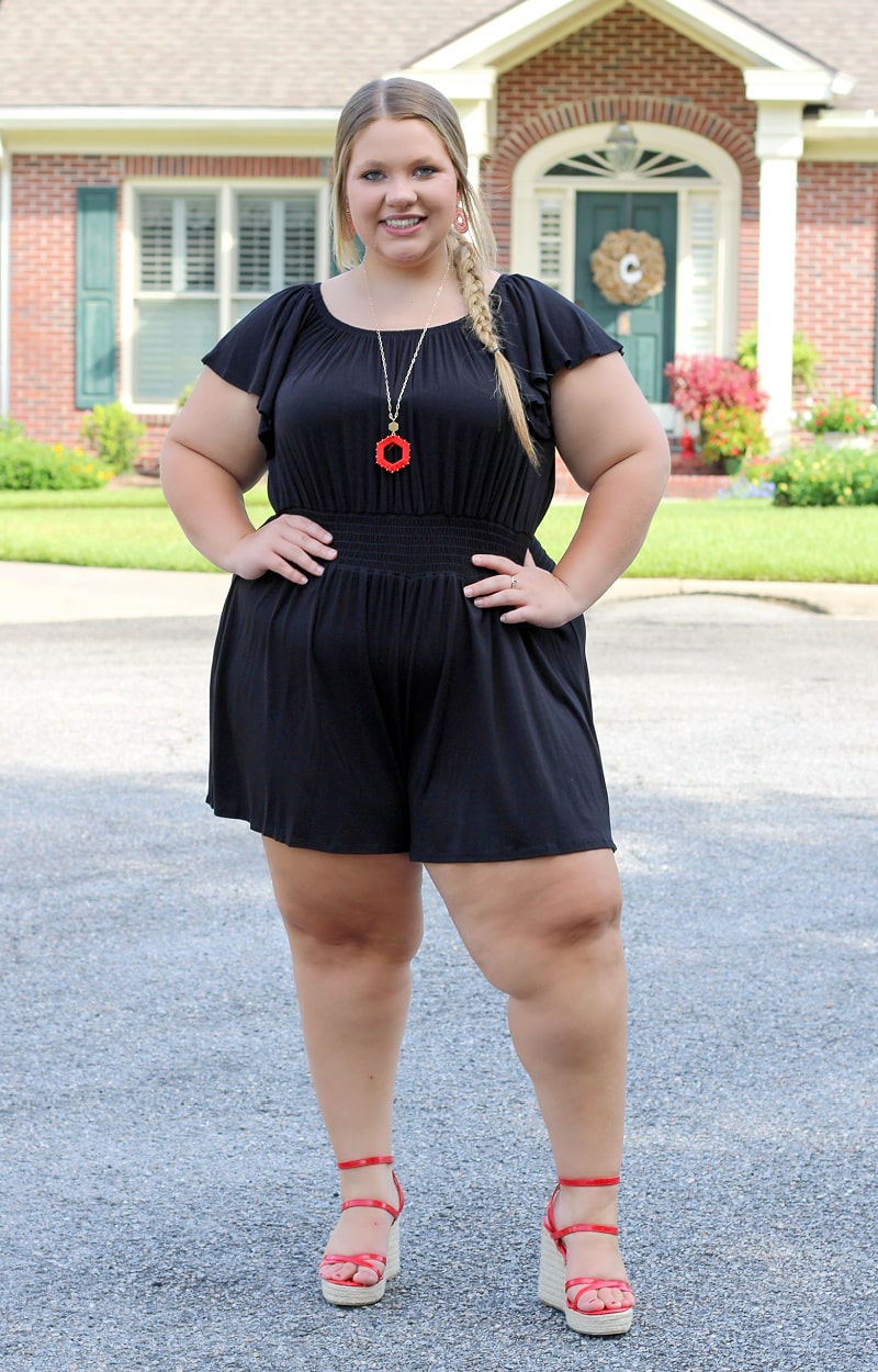 Load image into Gallery viewer, From What I Gathered Romper - Black