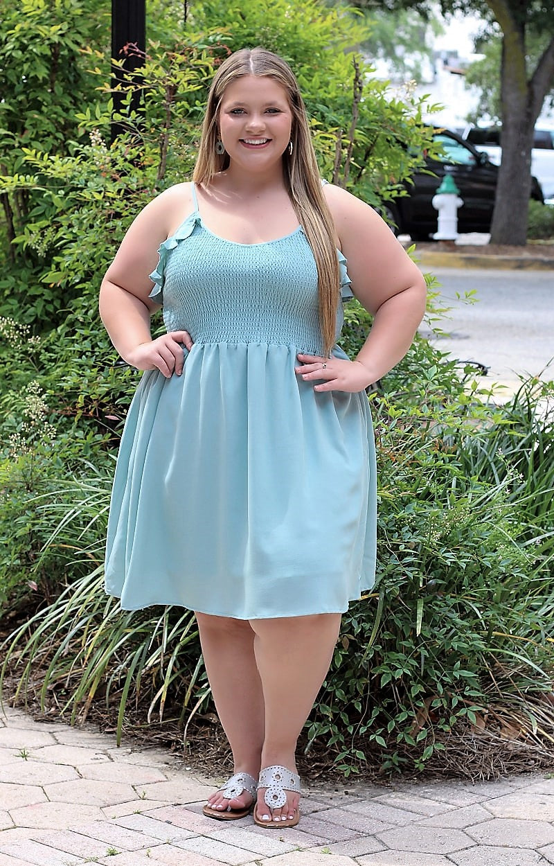 Waiting For The Right Time Dress - Light Mint