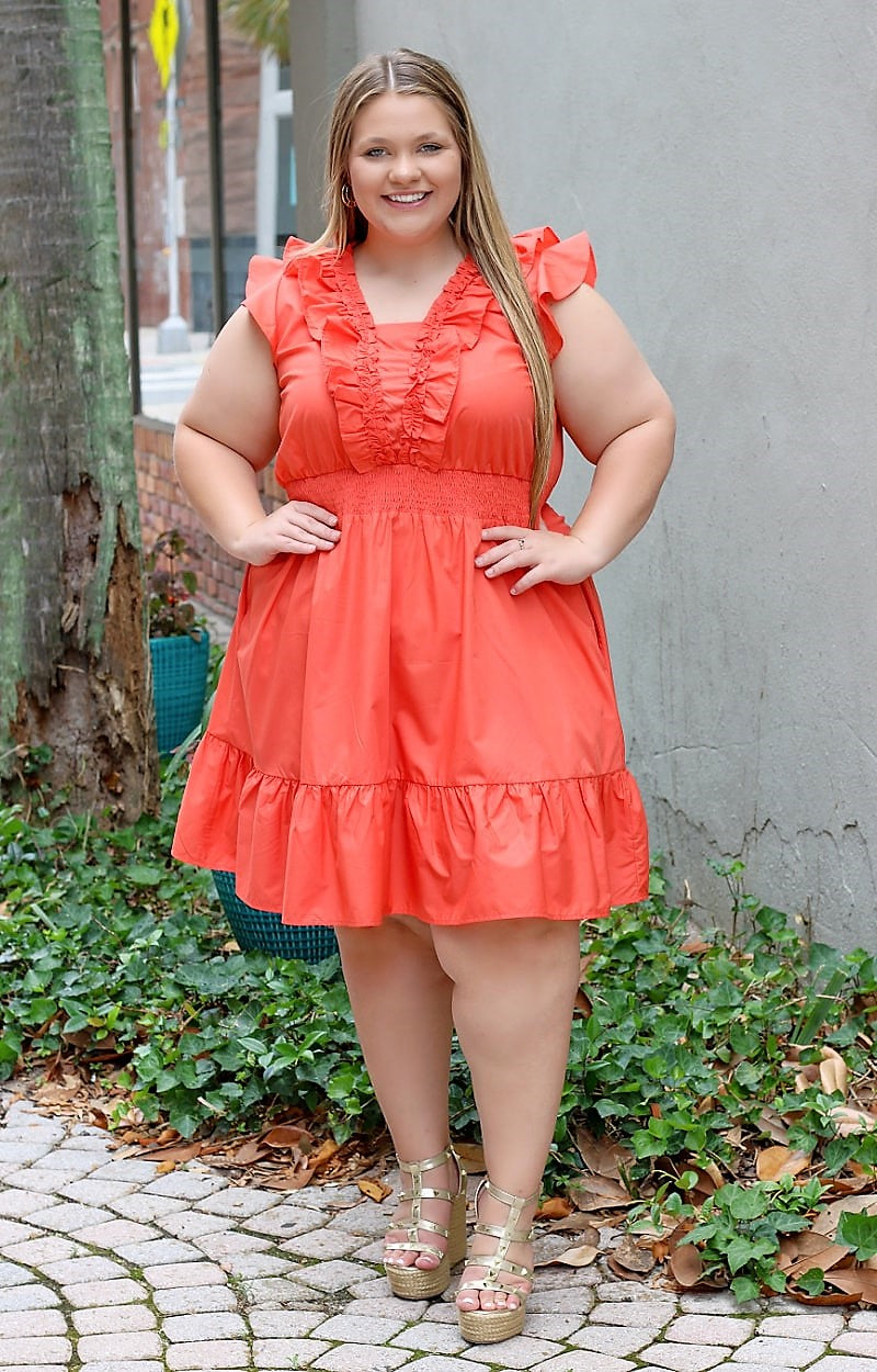 Load image into Gallery viewer, On Fire Ruffle Dress