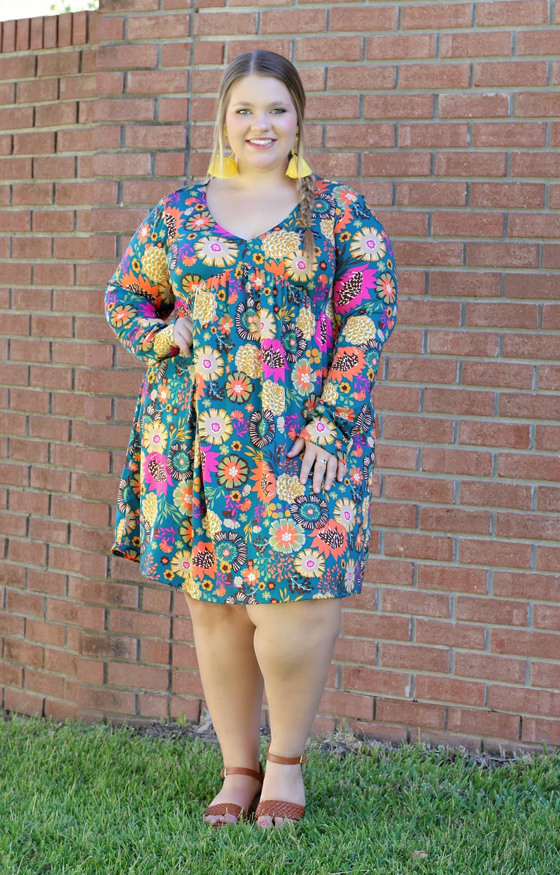 Load image into Gallery viewer, Love Me More Floral Midi Dress - Teal